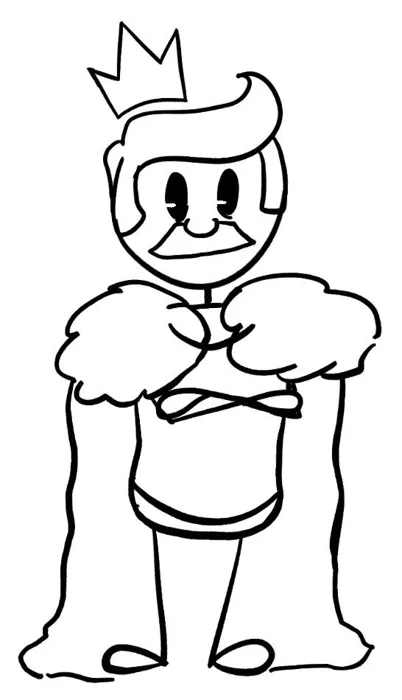 Boceto a lápiz del Rey